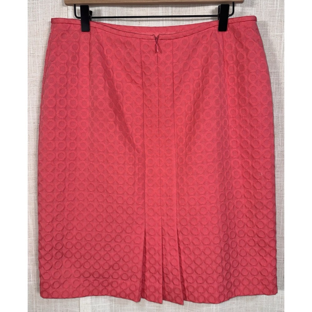 Tahari Arthur S Levine Coral Suit Blazer Skirt Set Women's Sz 12 Career - Picture 15 of 16